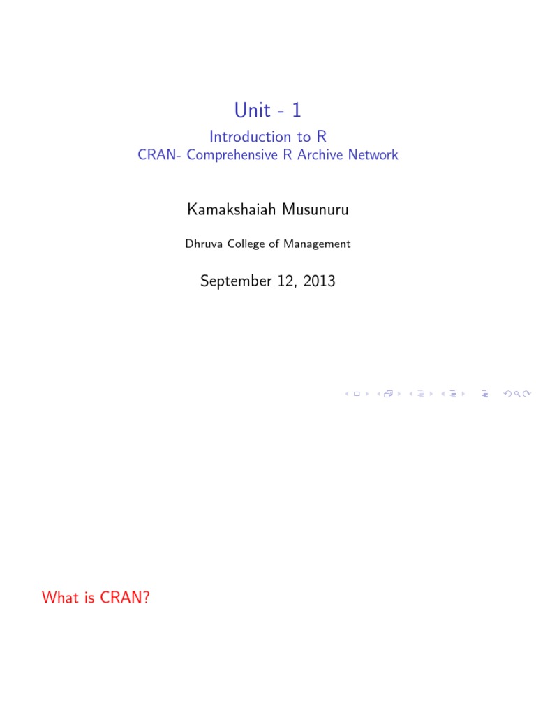 Understanding CRAN in R Programming | PDF