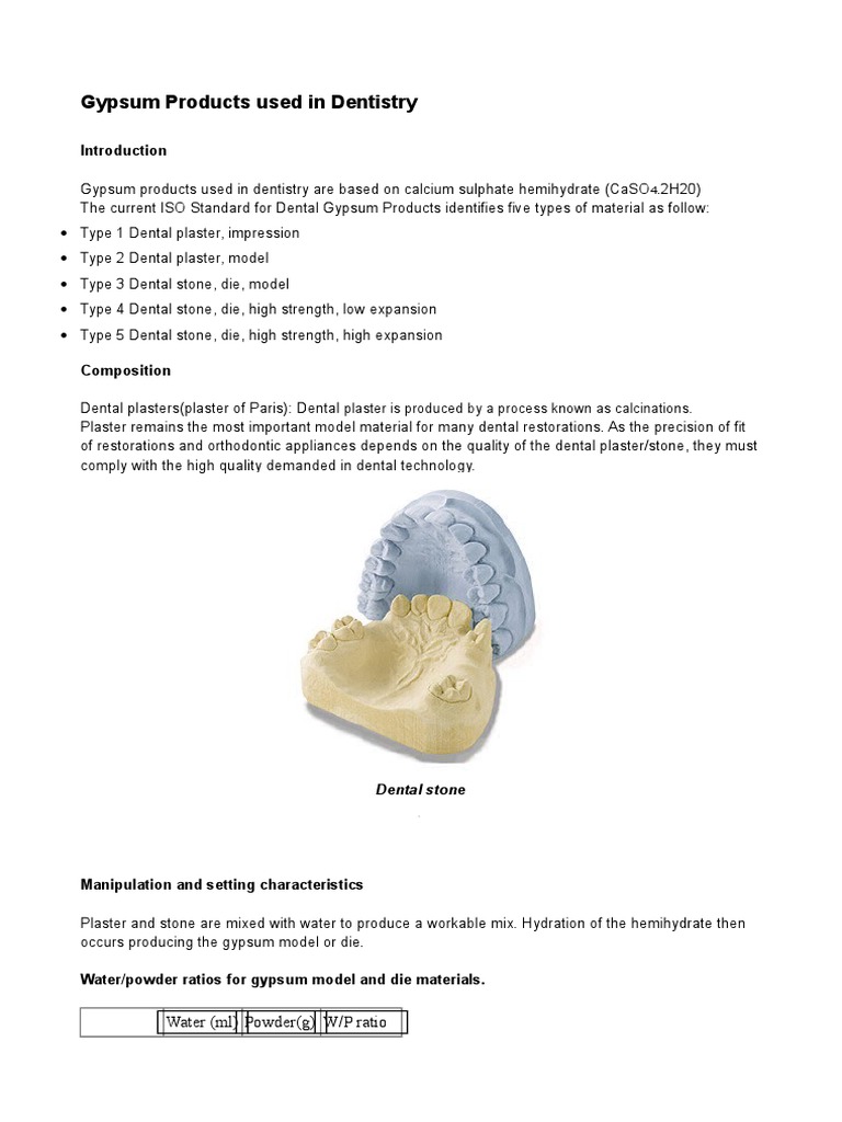 Classification of Dental Models and Bite Adjustment1 Plaster Dentistry