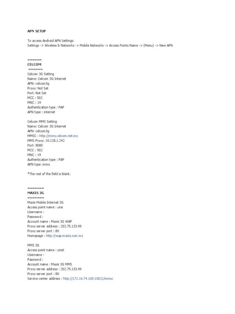 Apn Setup Pdf