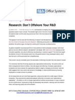 Don't Offshore Your R&D