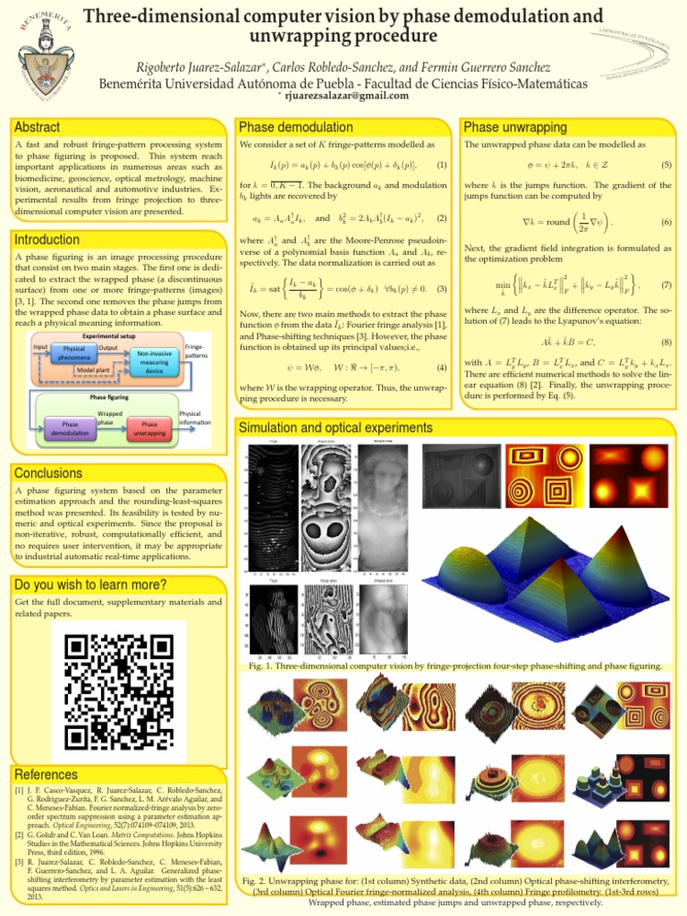 ThreeDimensional Computer Vision by Phase Demodulation and Unwrapping