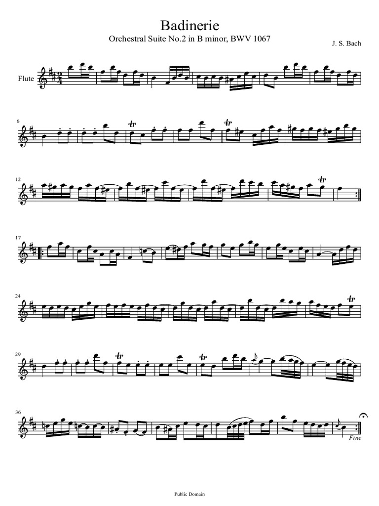 Bach Orchestral Suite No 2 In B Minor 7 Badinerie