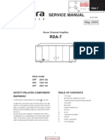 RDA-7 Service Manual Speaker Output and Binding Post Connections