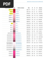 RGB Colour Codes