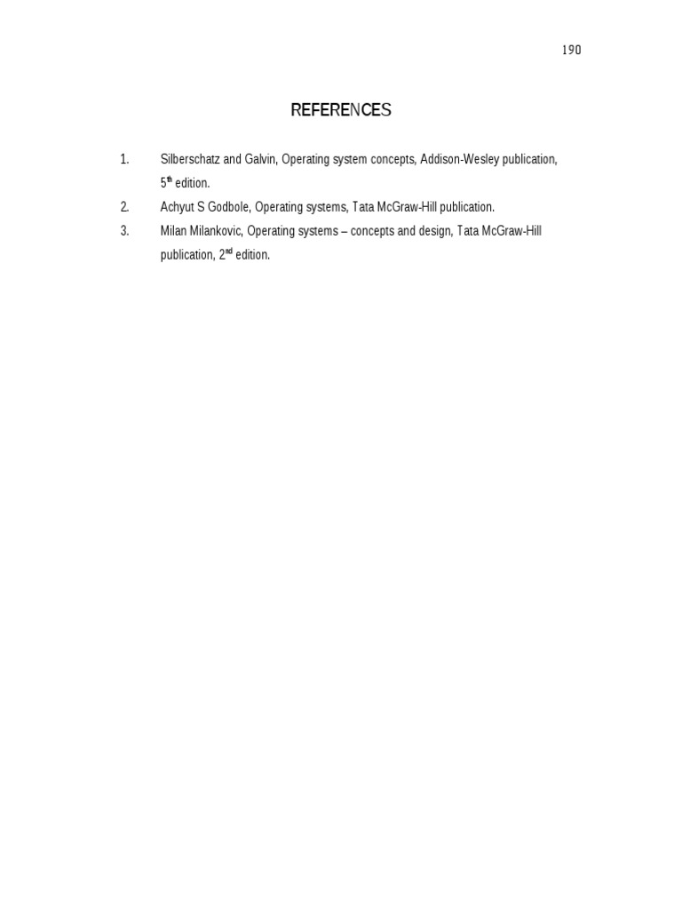 Operating Systems References Guide | PDF | Art