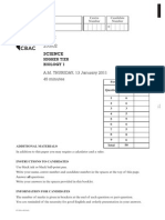 Gcse 235/02 Science: Higher Tier Biology 1 A.M. THURSDAY, 13 January 2011 45 Minutes