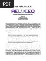 Reluceo Sale Memorandum