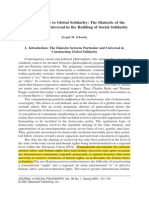 From Domestic To Global Solidarity. The Dialectic of The Particular and Universal in The Building of Social Solidarity