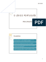 As principais fontes do léxico português