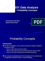 QUA1031 Data Analysis: Topic 3 - Probability Concepts