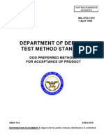 Department of Defense Test Method Standard: Dod Preferred Methods For Acceptance of Product