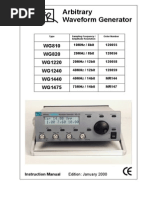 Arbitrary Waveform Generator: WG810 WG820 WG1220 WG1240 WG1440 WG1475