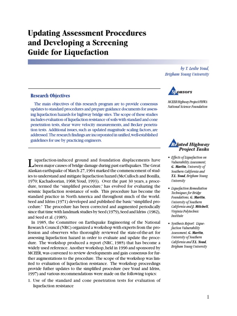 Liquefaction Hazard Assessment Guide | PDF | Moment Magnitude Scale ...