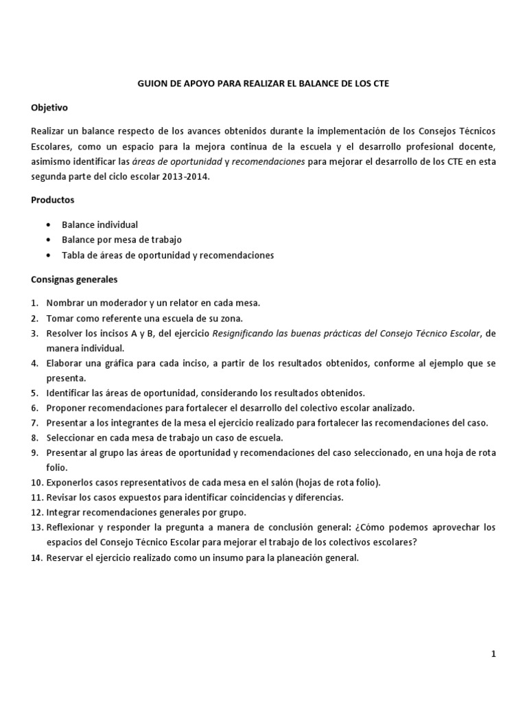 Guion de Apoyo Balance