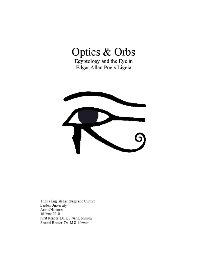Optics & Orbs Egyptology and The Eye in Edgar Allan Poe's Ligeia PDF