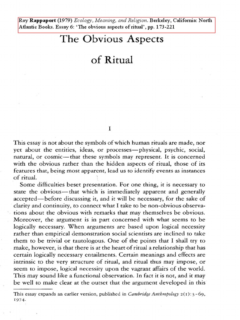 The Structure and Significance of Ritual | PDF | Rituals | Symbols