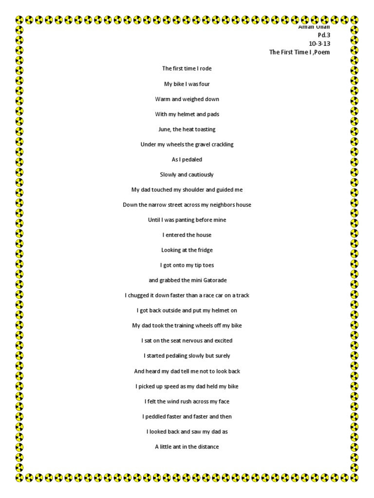First Bike Ride Memories Poem | PDF