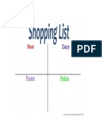 Shopping List