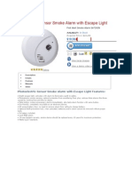 Photoelectric Sensor Smoke Alarm With Escape Light