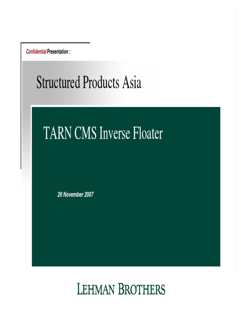 CMS Inverse Floaters | PDF | Securitization | Yield (Finance)