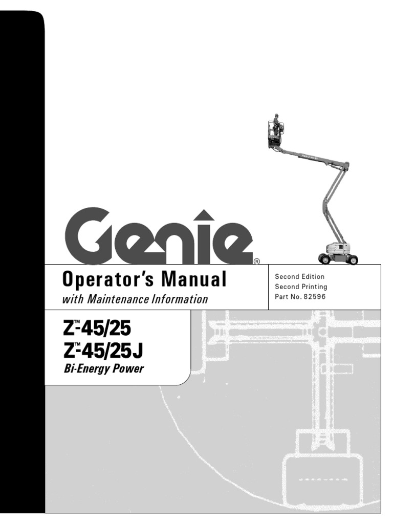 GENIE Z45 25 J Boom Lifts Manual | Battery Charger | Switch