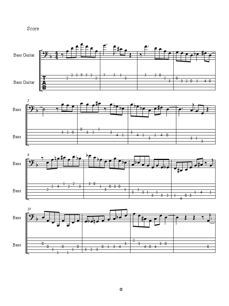 Six String Bass (Transcription Got a Match)