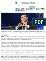 Alitalia, Renzi - Stato Salvi Lavoratori - Lupi - Non Siamo Cenerentola Di Air France - Repubblica