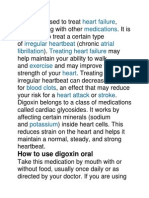 Digoxin Heart Failure Medications Irregular Heartbeat Atrial Fibrillation Treating Heart Failure Exercise Heart Blood Clots Heart Attack Stroke