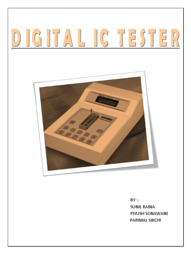 Digital IC Tester Overview and Manual | PDF | Business | Technology ...