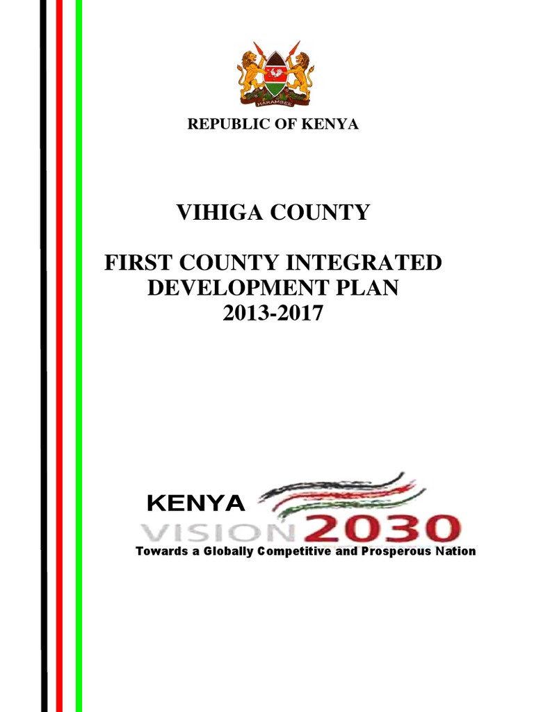 Vihiga County Intergrated Development Plan 2013 2017 Millennium Development Goals Kenya