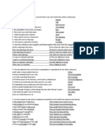 Verbs, Adjectives, Plurals, Sentence Structure Practice