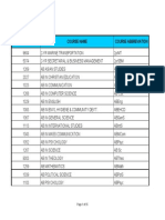 Course Codes