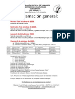 Programación del Festival de Tambores y Expresiones Culturales de Palenque