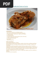 Frango Ao Leite de Coco e Curry