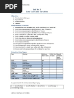 CS125 - Lab 02 - Data Types and Variables