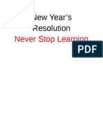 Never Stop Learning: New Year's Resolution