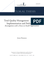 Total Quality Management Implementation