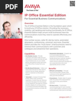 IP Office Essential Edition Fact Sheet - Avaya