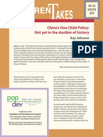 DT 83 China's One Child Policy: Not Yet in The Dustbin of History