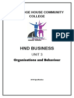 Hnd Organisations and Behaviour