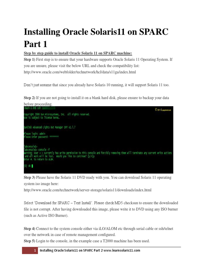 How To Install Sun Explorer In Solaris 11 Commands