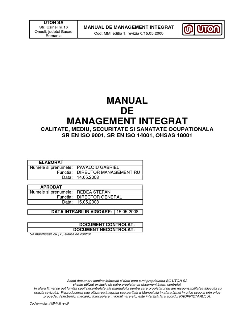 Manual Management | PDF