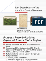 Joseph Smith's Descriptions of The Coming Forth of