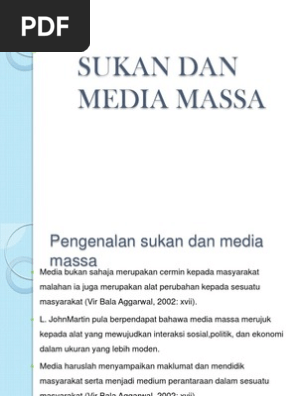 Sukan Dan Media Massa Pdf