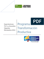 Evolución de Las Exportaciones A Países TLC Noviembre 2013