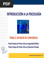 Tema 4. Estados de Conciencia.