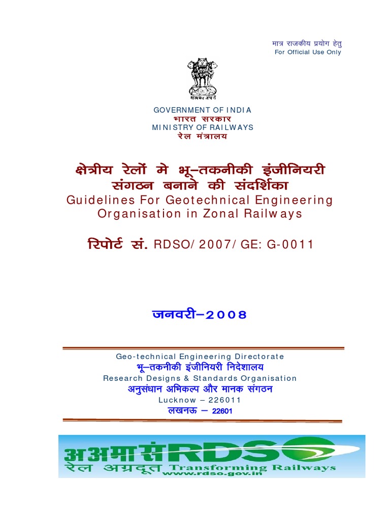 Geotechnical Engineering Guidelines for Railways | PDF | Deep ...
