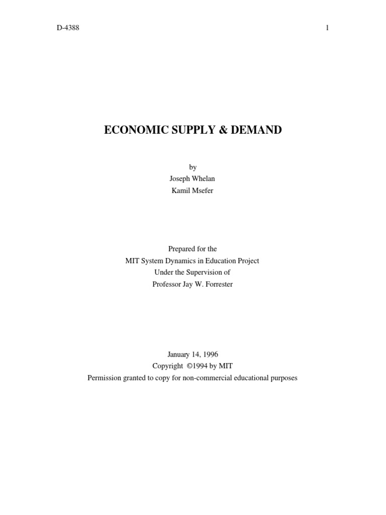 Economics - Supply and Demand | PDF | Supply And Demand | Supply ...