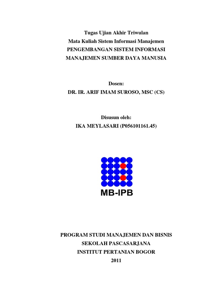 Pengembangan SIM SDM | PDF