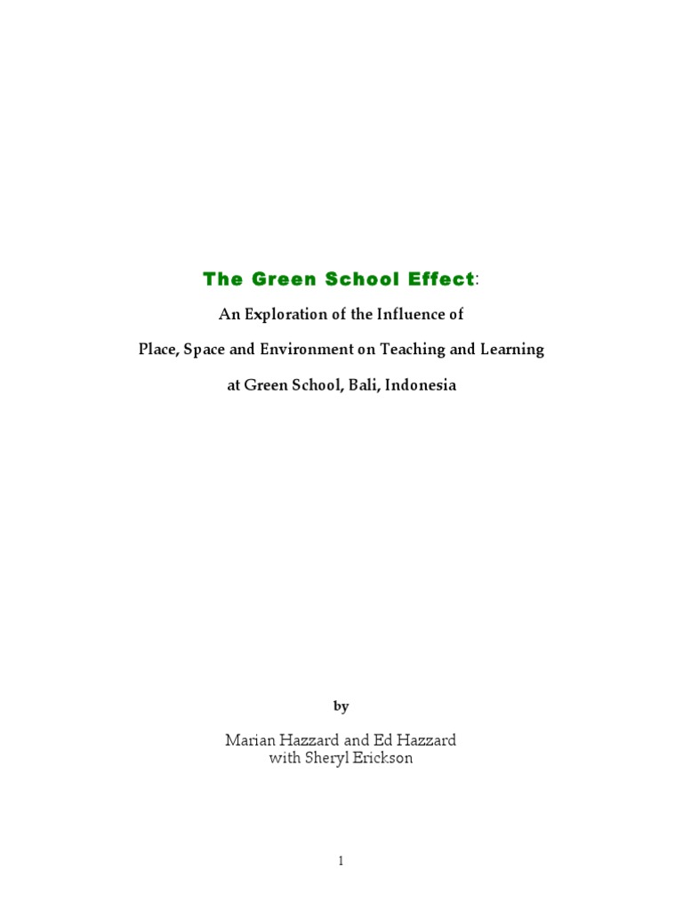 Green School Bali A Case Study Pdf Waldorf Education